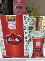 Naseem Lovely roll-on perfume oil with red floral packaging