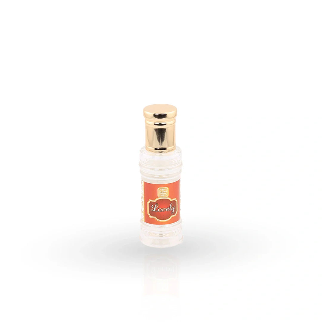 Naseem Lovely roll-on perfume oil with red and gold packaging