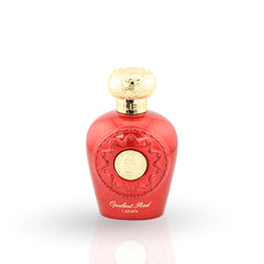Opulent Red perfume bottle by Lattafa with red packaging