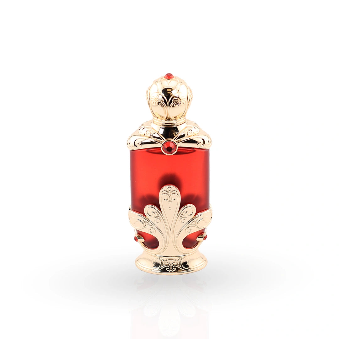 Ruslein concentrated perfume oil by Hamidi in ornate bottle