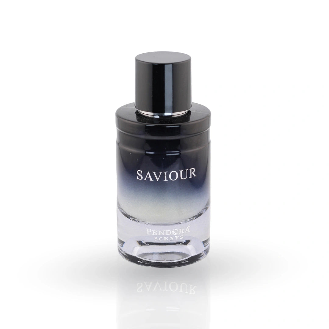 Saviour perfume bottle 100ml with black to clear gradient design by Pendora Scents