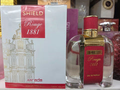 Shield Rouge 1881 Mirada 100ml unisex perfume with red strap design