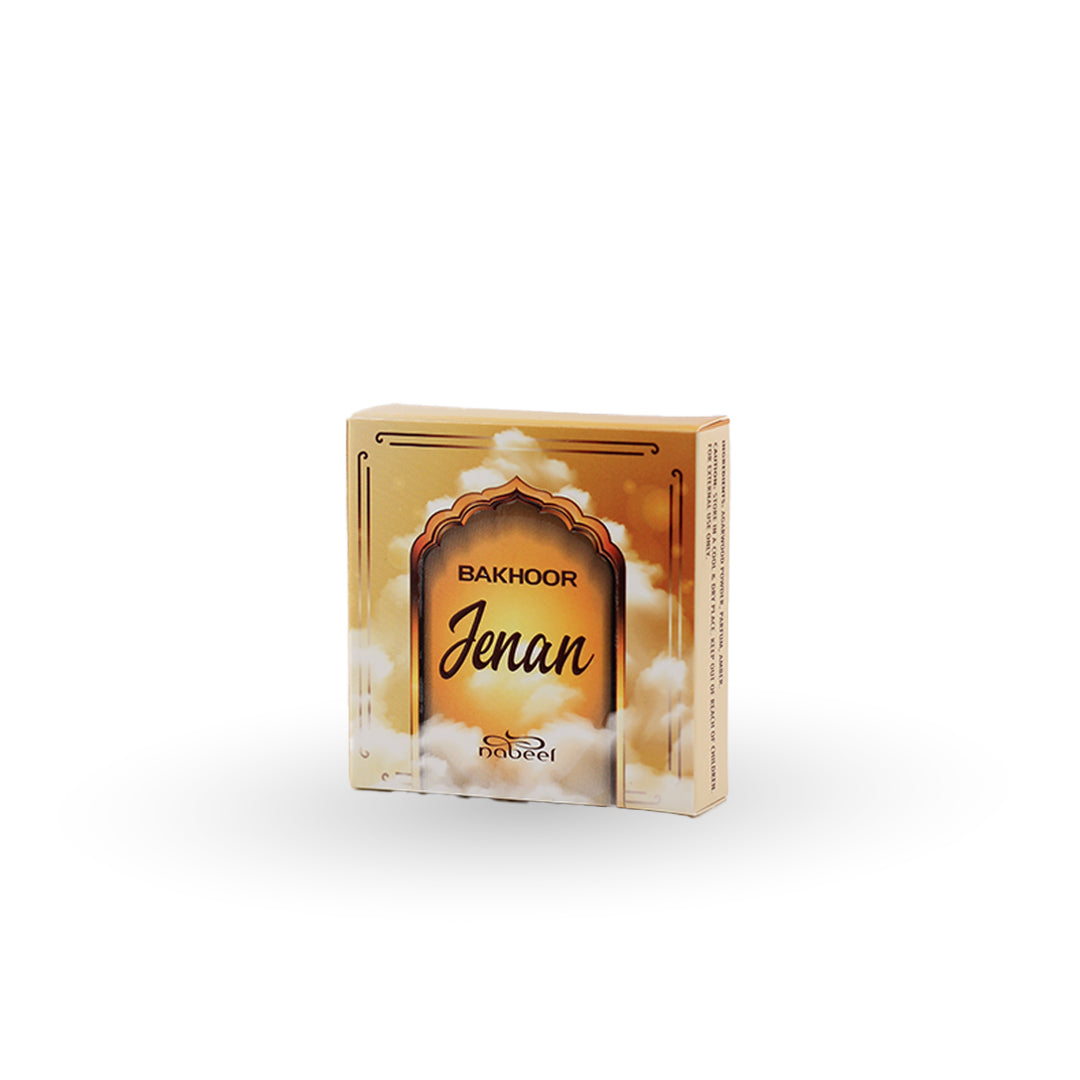 Bakhoor Jenan packaging on a white background