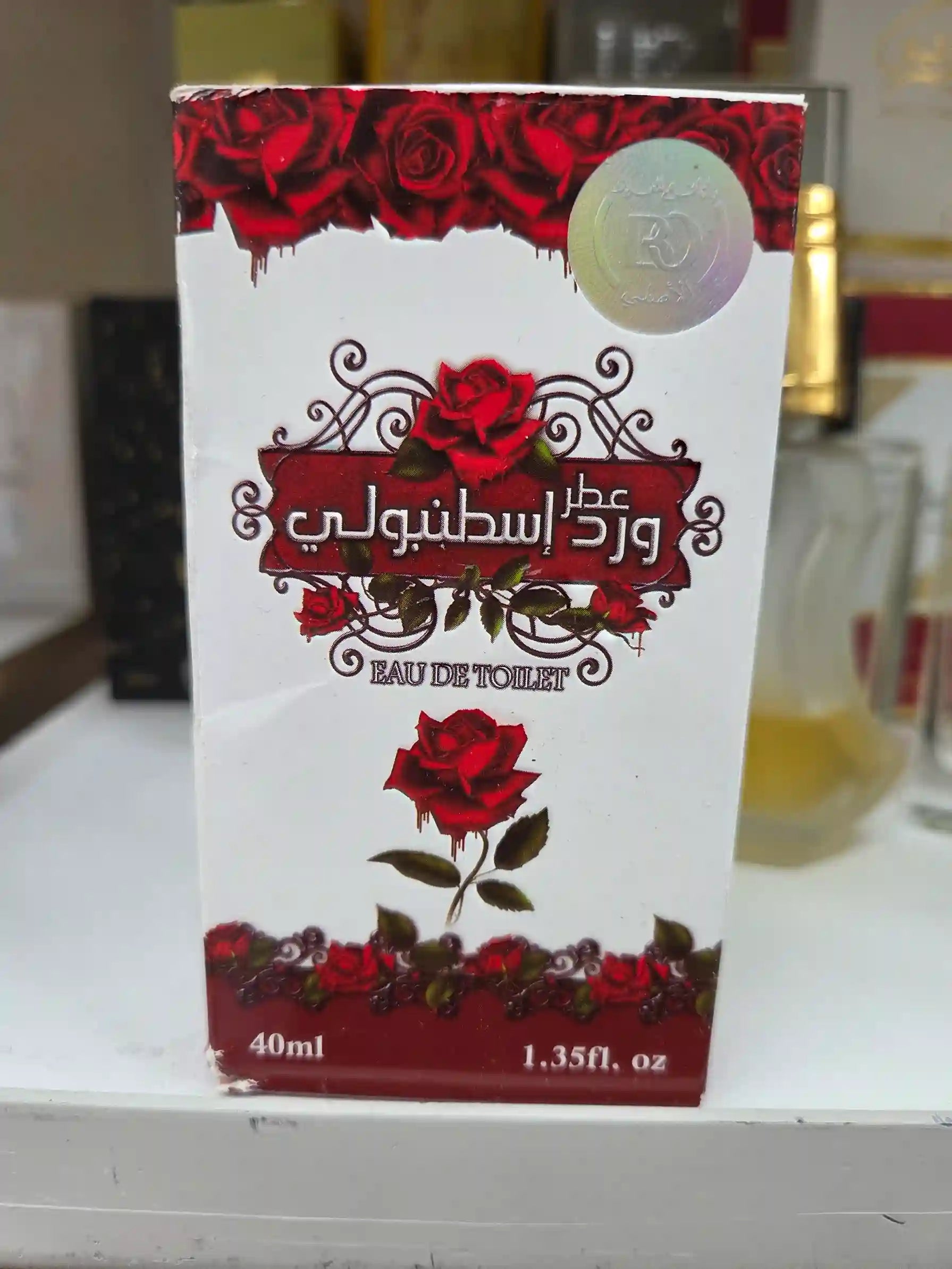 Ward Istanbul rose eau de toilette 40ml bottle with red rose design