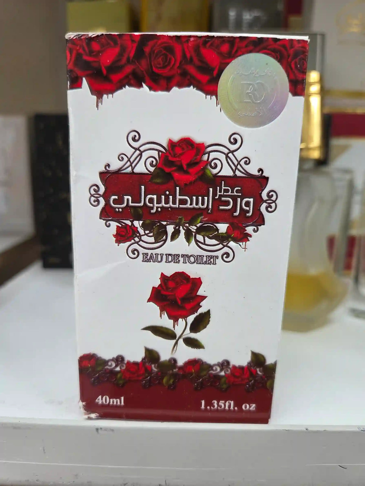 Ward Istanbul rose eau de toilette 40ml bottle with red rose design