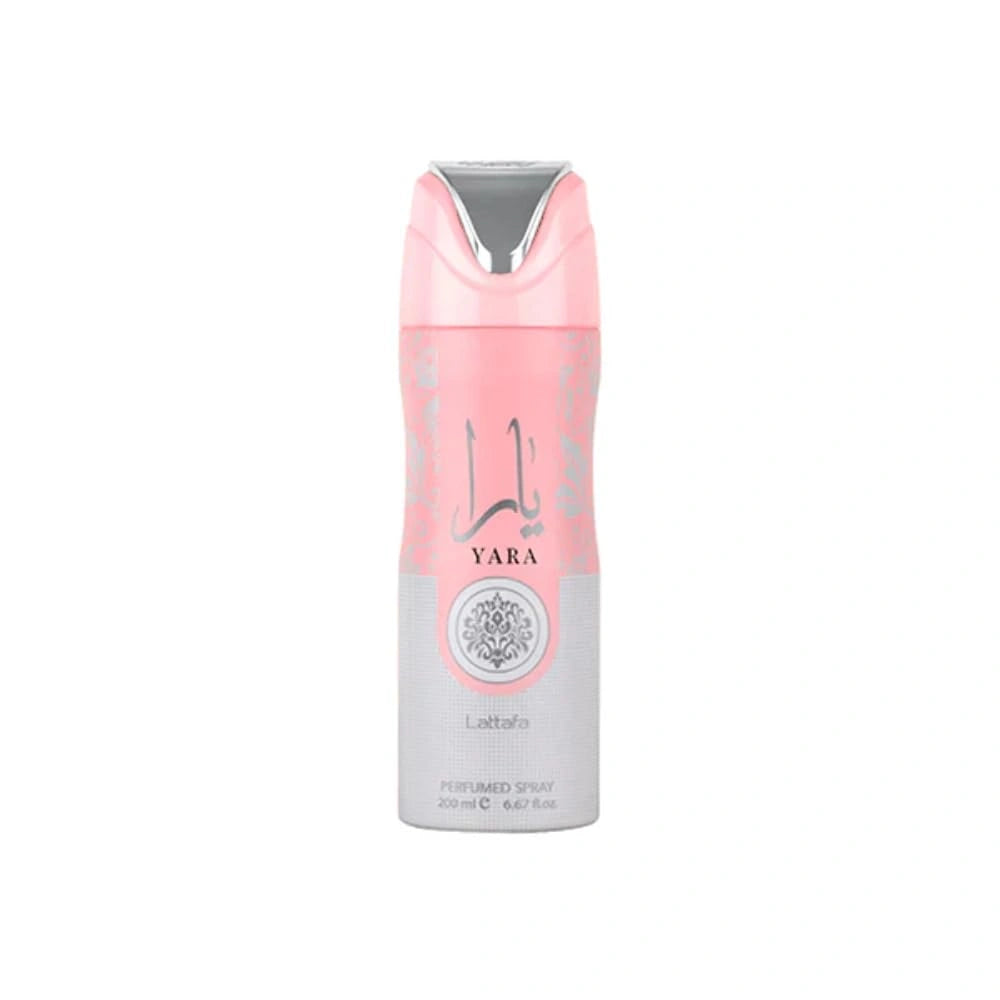 Yara pink deodorant spray bottle by Lattafa 200ml