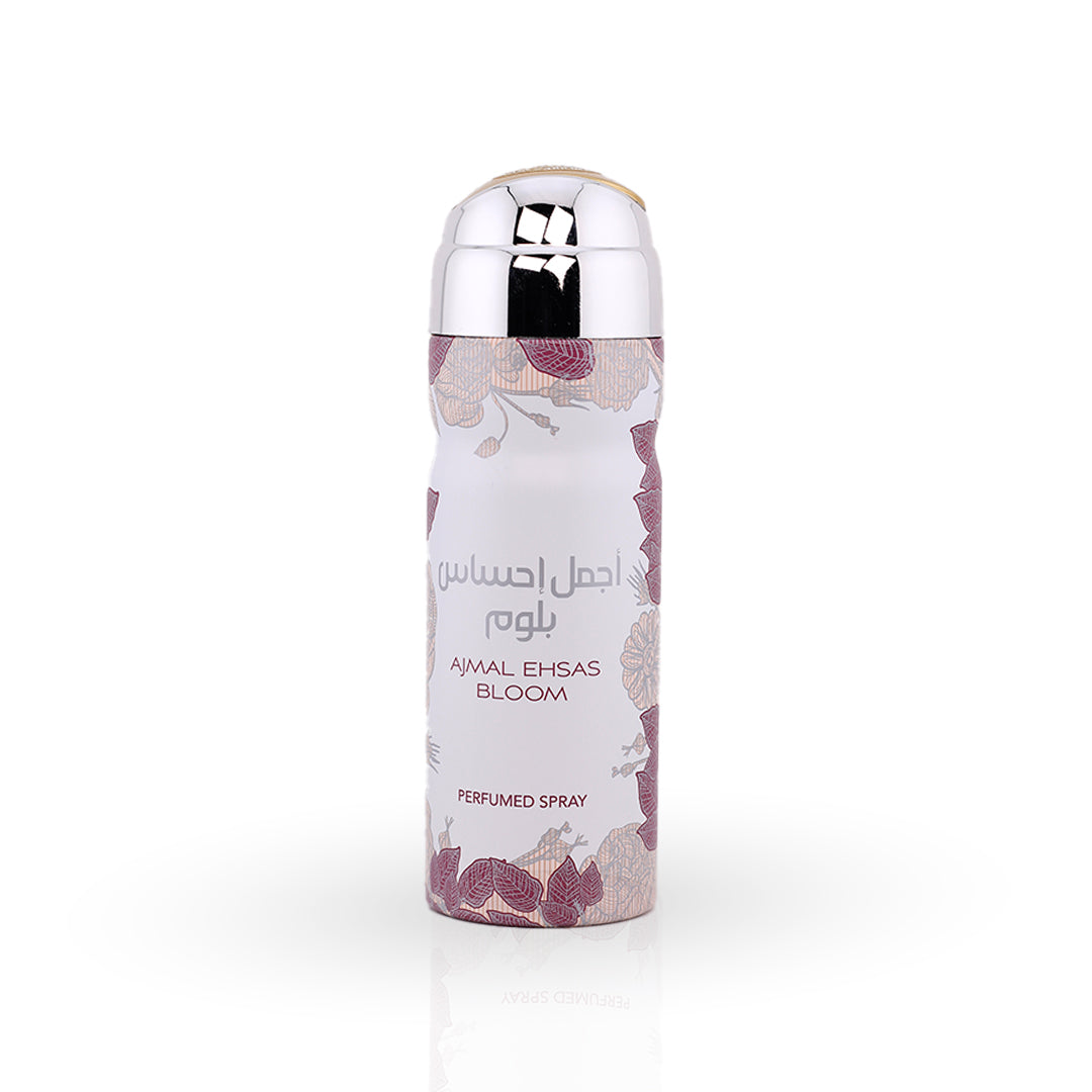 Ajmal Ehsas Bloom Perfumed Body Spray – 200ml (Approx.) by Sara Sakina — Authentic Arabian Perfume | Sara Sakina