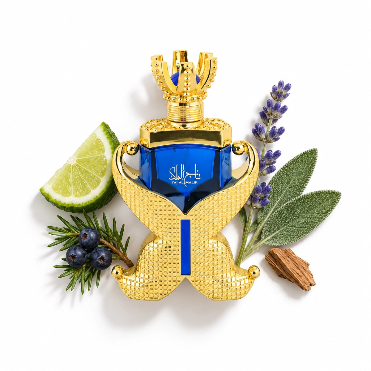 Ard Al Zaafaran Taj Al Malik Concentrated Perfume Oil 12ml bottle with bergamot, juniper berry, lavender, sage and cedarwood
