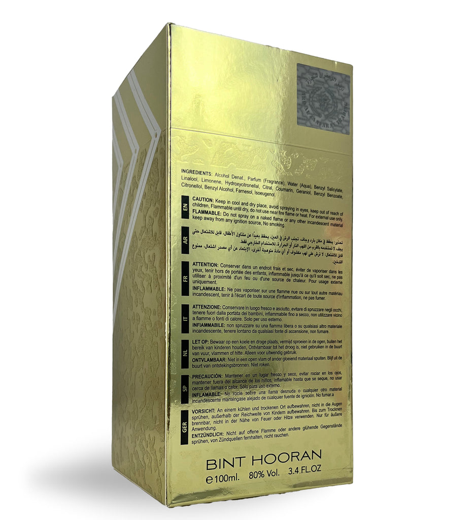 Elegant Bint Hooran Eau de Parfum - Luxurious Scent with Chic Black Bow Tie Design