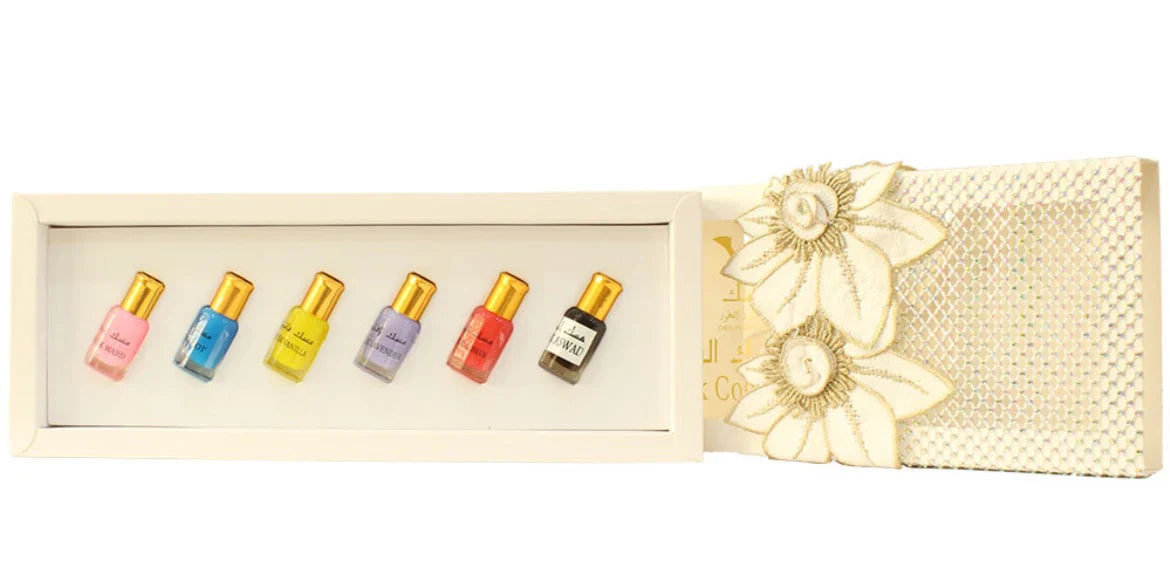 Hamil Al Musk Luxury Perfume Oil Gift Set - 6 x 3ml Miniature Collection - Arabian Perfume Oil