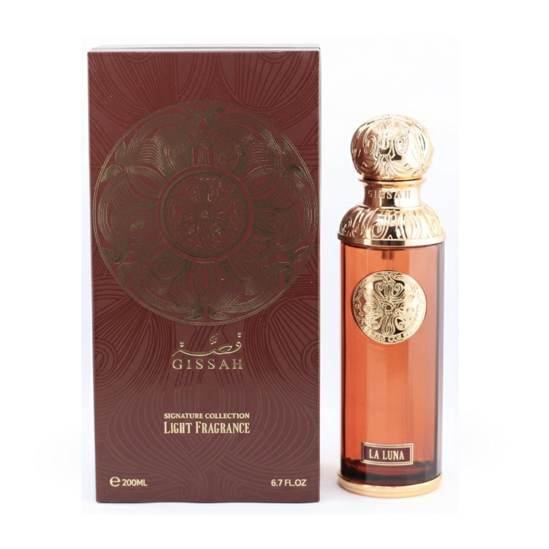 Gissah perfume bottle and packaging on a white background