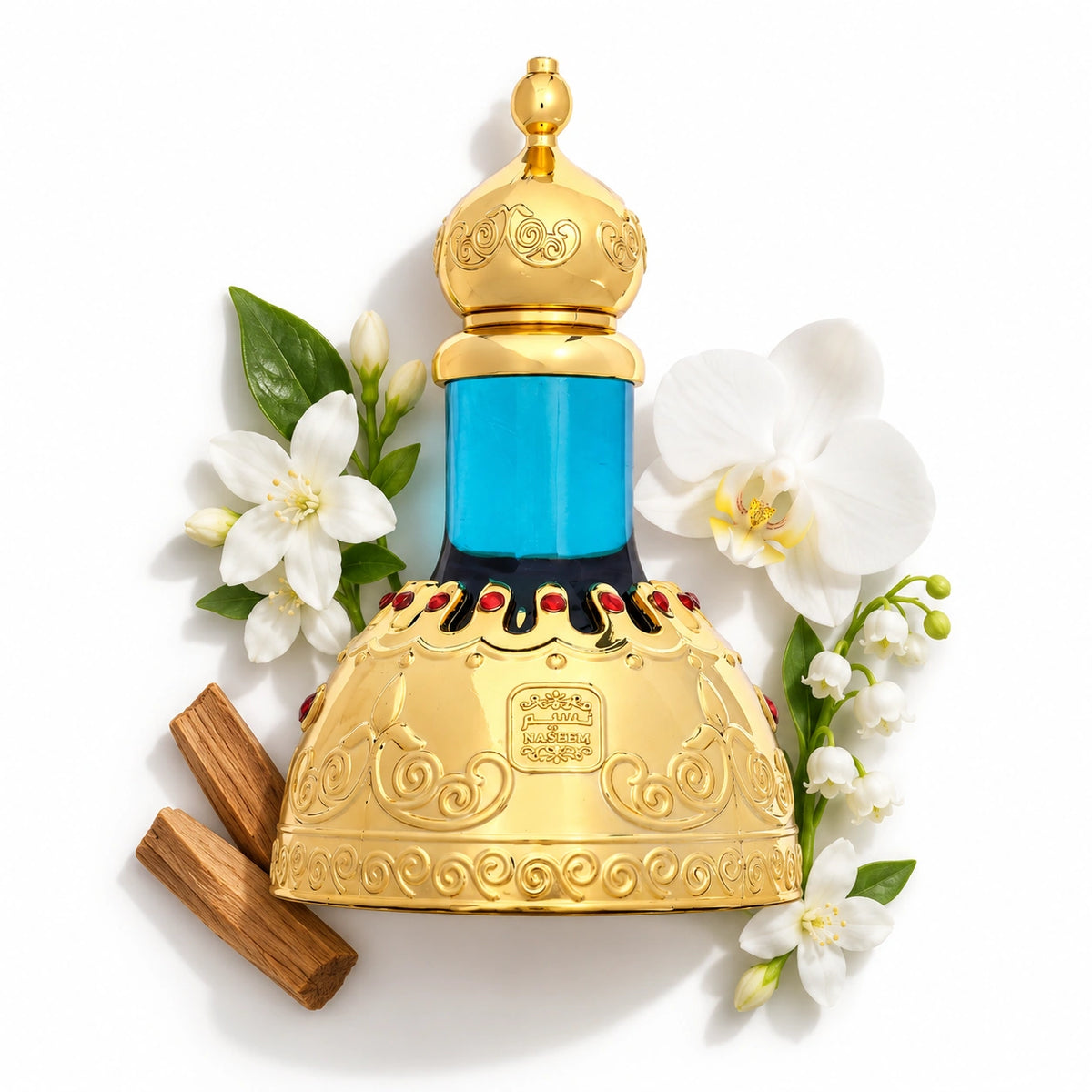 Naseem Maysoon Concentrated Perfume Oil 22ml bottle with jasmine, lily of the valley, orchid and sandalwood