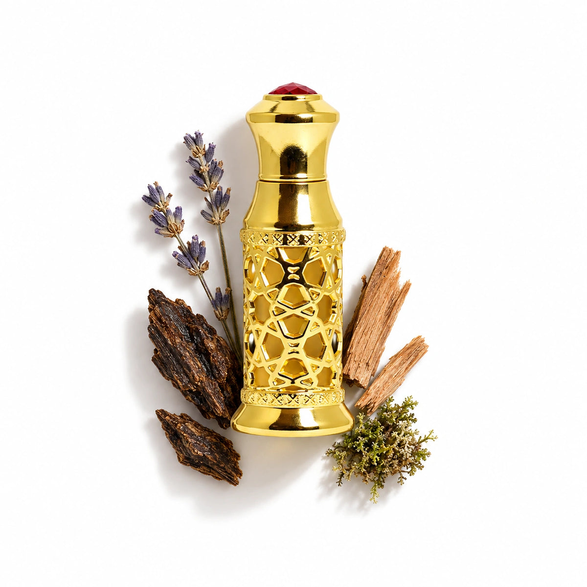 Naseem Oud Safi Concentrated Perfume Oil 6ml bottle with agarwood, lavender, cedarwood and moss