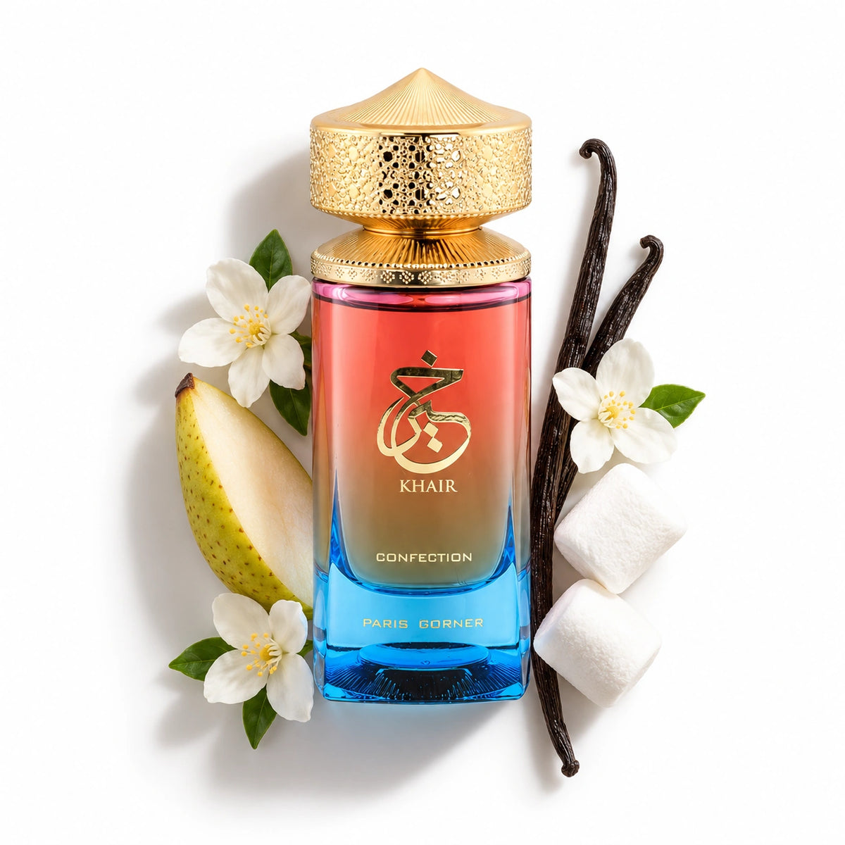 Paris Corner Khair Confection 100ml bottle with pear, jasmine, marshmallow and vanilla