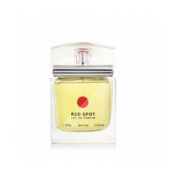 Perfume bottle labeled 'Red Spot' on a white background
