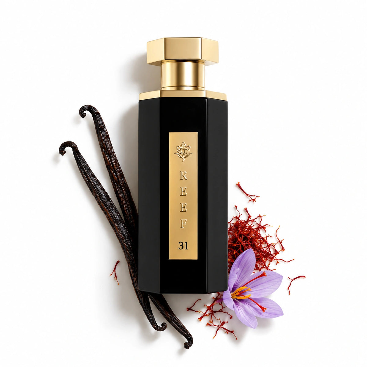 Reef Perfumes Reef 31 100ml bottle with saffron and vanilla