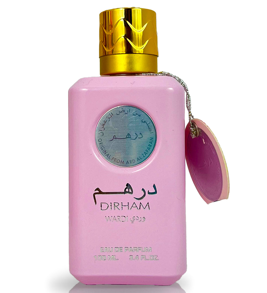 Delicate Dirham Wardi Eau de Parfum - Feminine Floral Scent in a Charming Pink Bottle