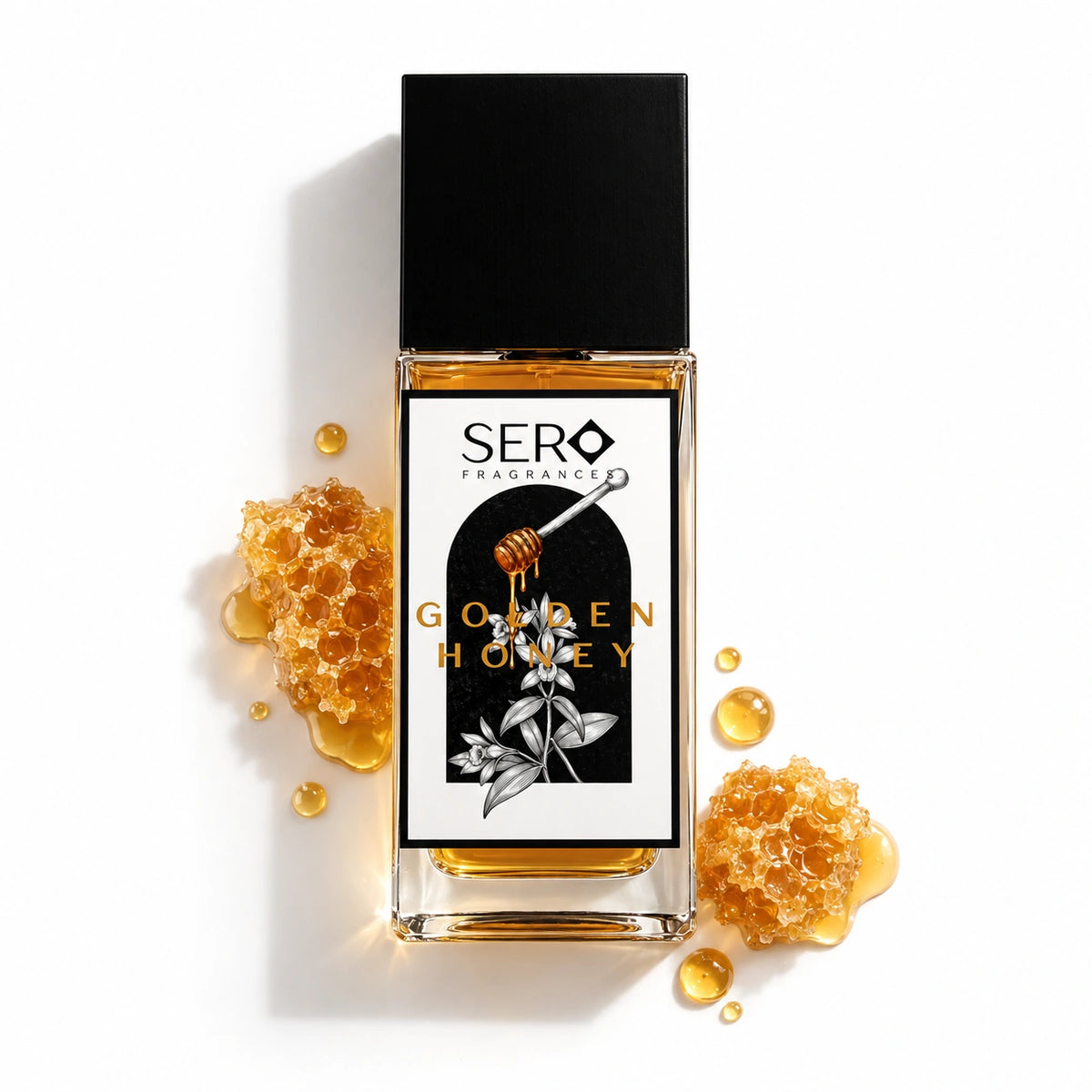 Sero Golden Honey Extrait de Parfum 50ml bottle with honey – perfume